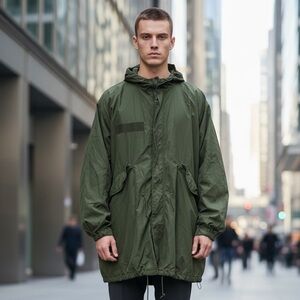 Isratex Vintage US Army Green‎ Parka Extreme Cold Weather Fishtail Shell Jacket